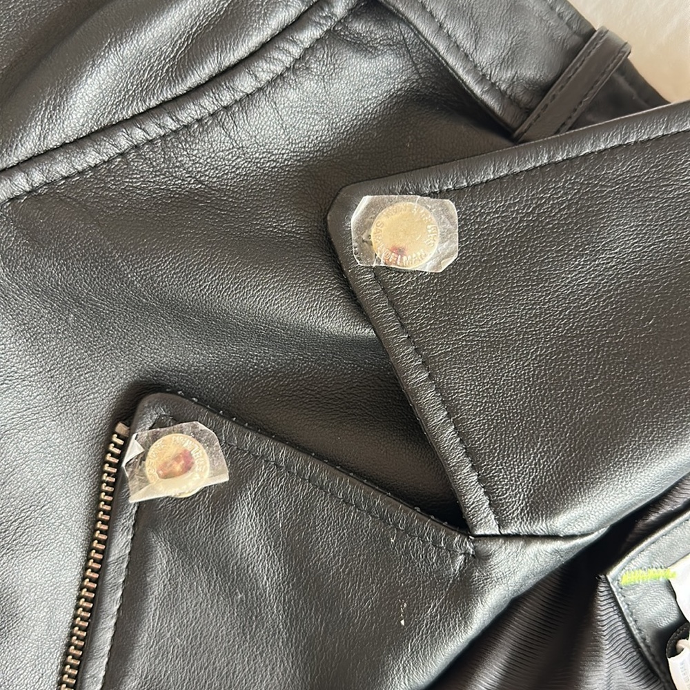 Brand new w/tags black Sam Edelman, leather motorcycle jacket. Never been worn. - Picture 2 of 8